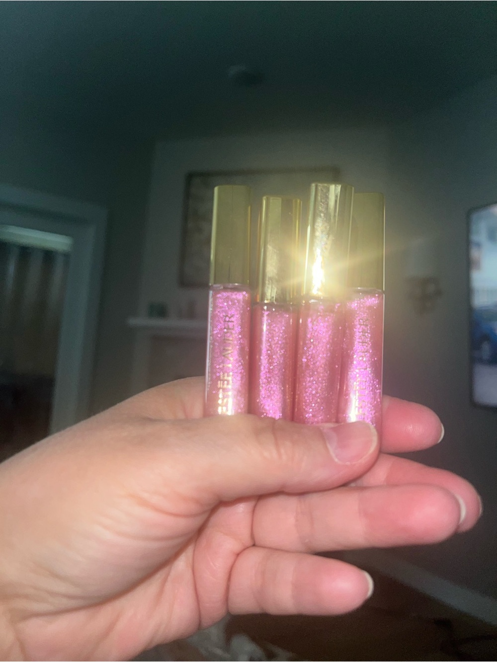 New Estée Lauder Pure Color Lip Gloss in Frivolous Pink Sparkle